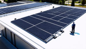 découvrez en direct d’energaïa la nouvelle membrane réfléchissante « cool roof » de renolit, une solution innovante conçue pour optimiser les performances des toitures solaires bifaciales.