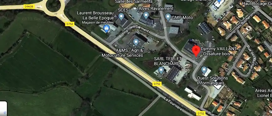 Djimmy VAILLANT – Ossature bois – charpente – menuisier à Pouzauges